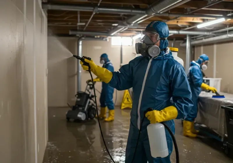 Basement Sanitization and Antimicrobial Treatment process in Burbank, IL